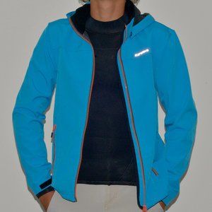 ❄️ Icepeak Boy’s Outdoor Jacket Blue/Drk Gray Hooded Full Zip Long Sleeve 13/14